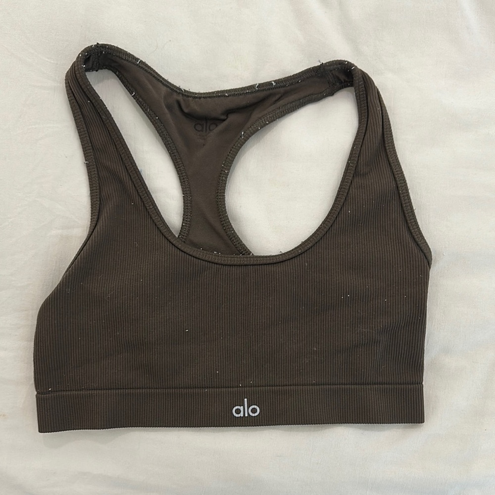 ALO Yoga Chocolate Brown Sports Bra